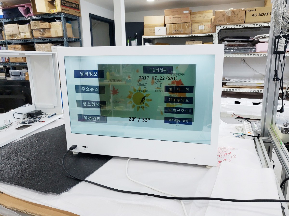 [2022.09] [Export to Japan] 32-inch transparent LCD + 24-inch monitor dual-type ...